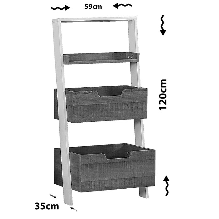 Hanah Home Estantería Low - Walnut Hanah Home Estantería Low - Walnut